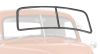 EMPAQUE DE PARABRISAS CON RANURA PARA MOLDURA PARA CHEVROLET  1953 PICK UP