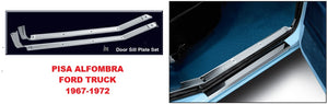 JUEGO DE MOLDURA PISA ALFOMBRA DE PUERTA CON TORNILLOS CABINA REGULAR FORD F100-F350 67-72