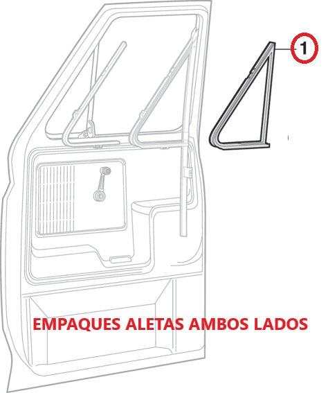 SET COMPLETO DE EMPAQUES-CAMPER,PARED DE FUEGO,VIDRIOS,CAÑUELAS ALETAS Y PUERTAS PARA BRONCO 1980-1996