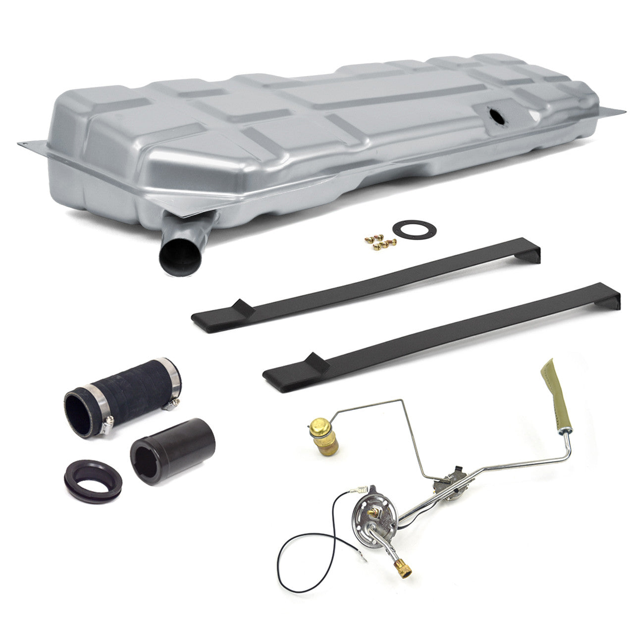 Kit Completo 1960-1966 Chevrolet C10 Pickup Tanque de Gasolina Acero Galvanizado Recubierto con Zink 18 Galones ,Flotador,Cinchos de Sujecion,Mangueras de Relleno