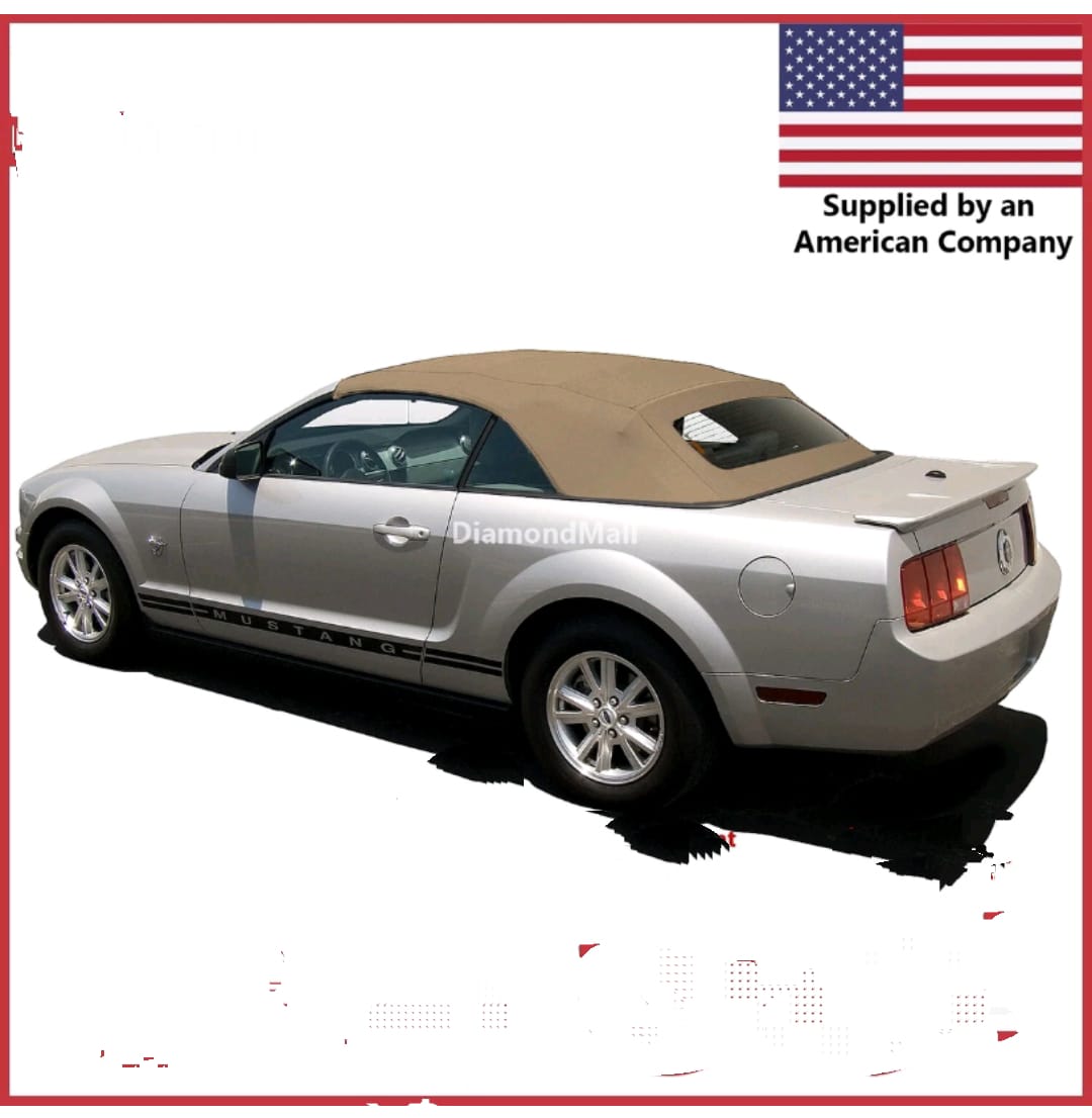 Toldo Capota CAMEL Para Convertible Ford Mustang 2005-2014 Ventana de Vidrio