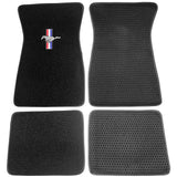 Set de Tapetes Ford Mustang 1965-1973 Negro Tri-Bar Logo Black