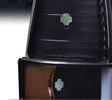 1992-1996 Ford F150 F250 F350 LED DRL Negro/Faros delanteros Ahumados