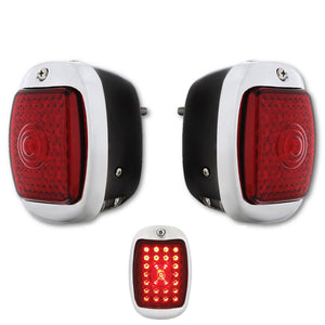 Chevrolet Pick up 1947-1953 LED Luces Traseras Bisel Cromado con Carcasa en Negro LED