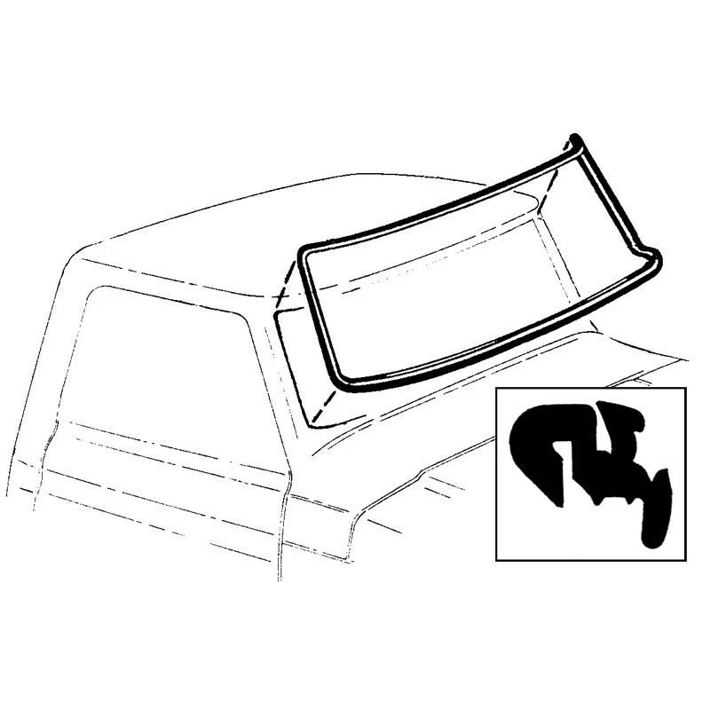 Ford Pickup 1967-1972,Empaque de Vidrio Trasero-Medallon-Empaque Parabrisas Con Ranura para Moldura