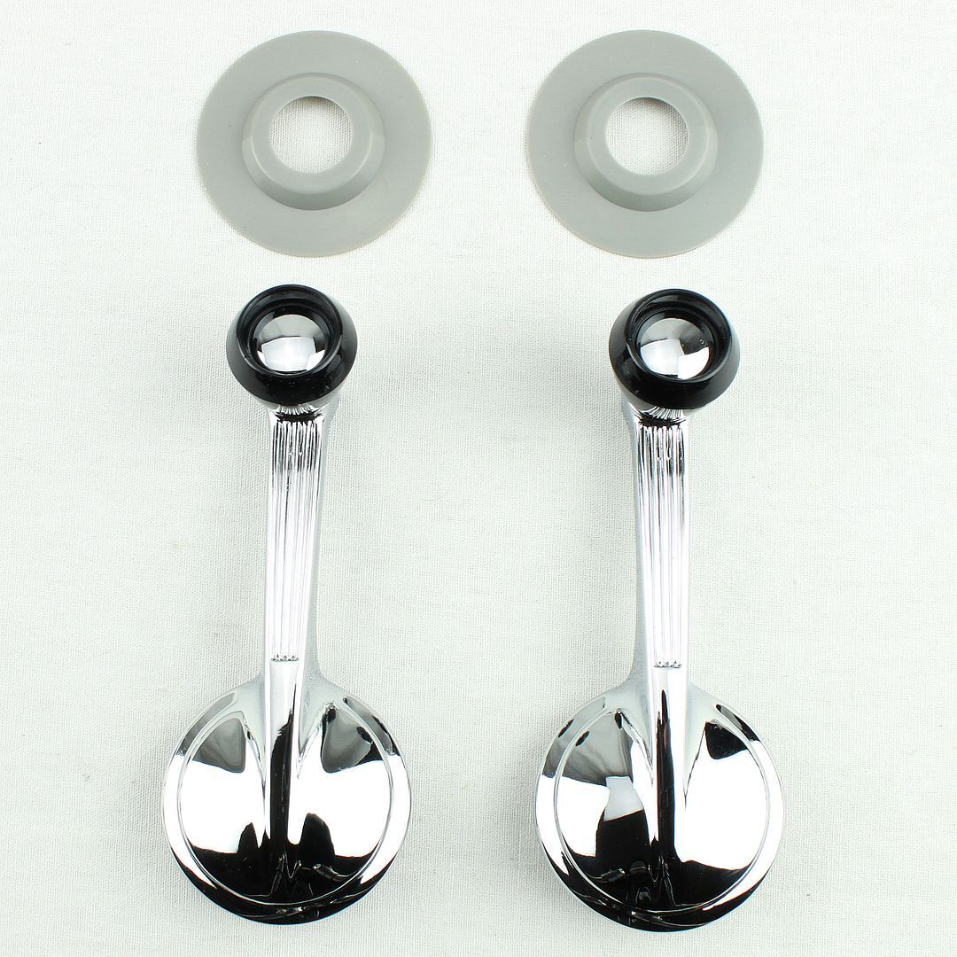 Par de Manijas interiores para Vidrios de Ventanas 55 56 57 58 59 60 Chevy 150 210 Bel Air Impala