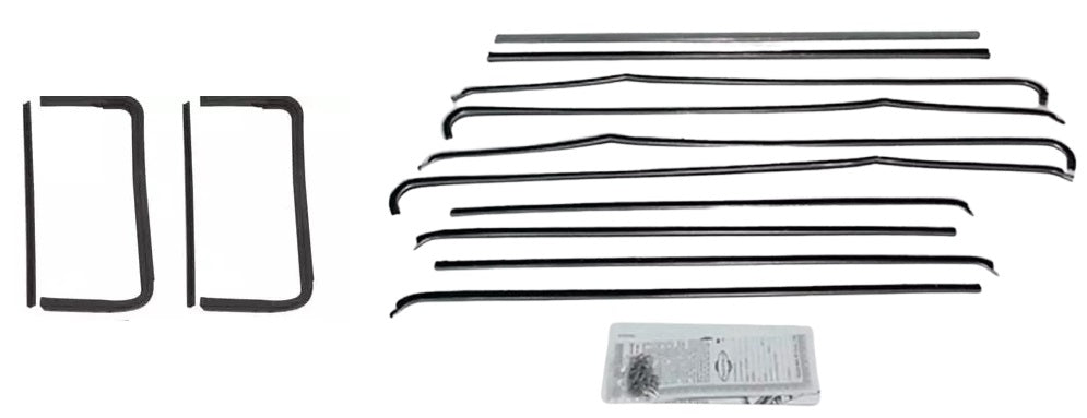 Kit de Restauracion Chevrolet Bel Air 55-57 2 Puertas ,Empaques de Puertas,Cajuela,Ventilas,Vidrios de Ventanas, Vidrio de Puerta Lado Derecho y Empaques de Cofre