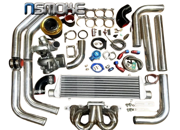 TURBO KIT TURBO CARGADOR + COLECTOR + INTERCOOLER K  2000-2004 FORD FOCUS,1998-2005 Ford Escape ZETEC ZX3 ZX5 SVT 2.0L T3/T4