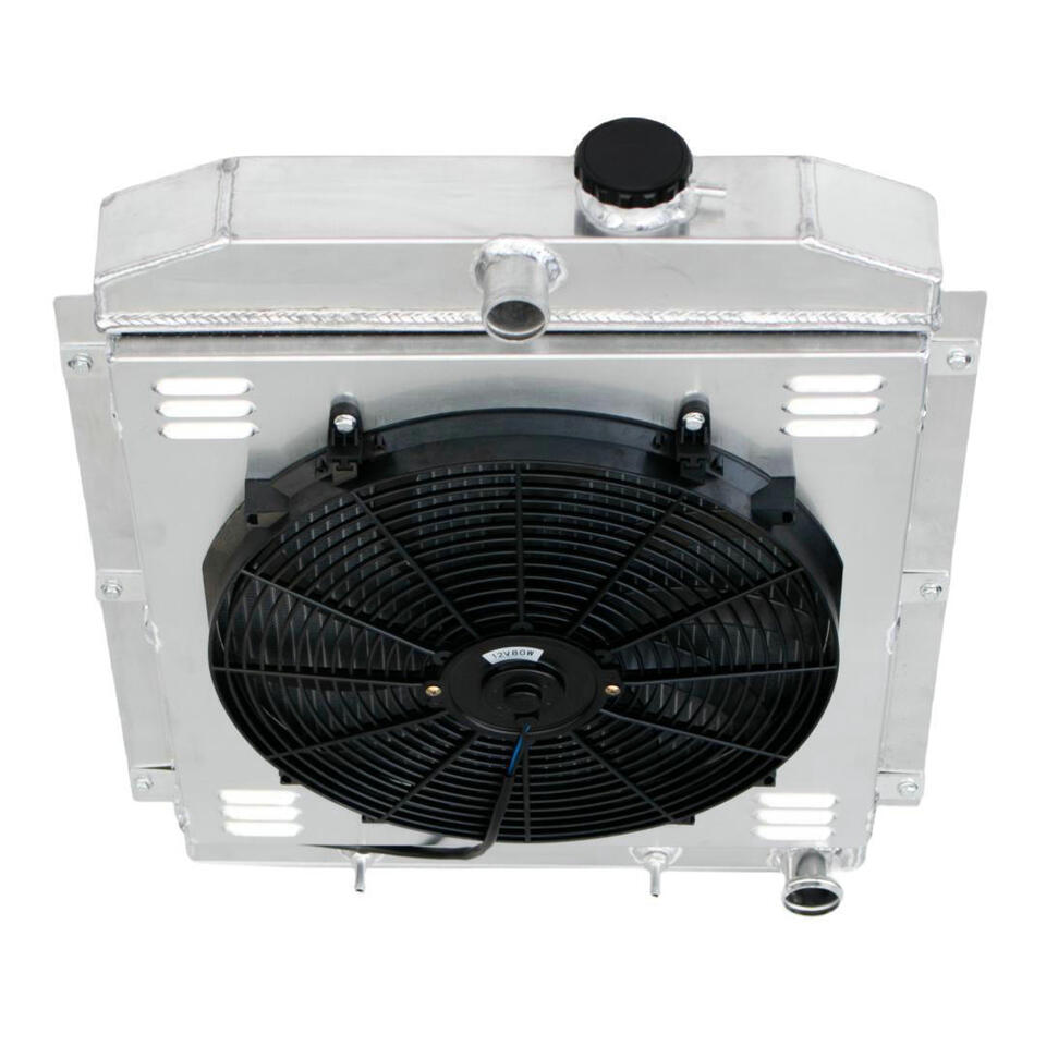 4 Hileras-Filas Radiador con Tolva y Abanico 16" 1947-54 Chevy Truck Pickup 3100/3600/3700/3800/3900