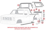 EMPAQUES-CAMPER PARA BRONCO 1980-1996 TODOS LOS EMPAQUES CIRCULADOS EN ROJO
