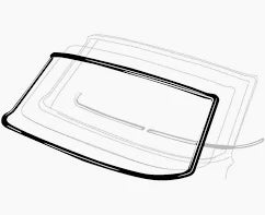 Sello-Empaque del parabrisas con ranura para molduras. Todos los modelos con techo rígido y convertibles Ford Galaxie 1963-64.