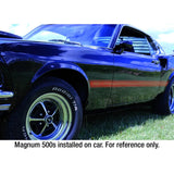 Juego De 4 Rines Magnum 500  Mustang 1965 - 1973-14" X 7" Insertos Cromados/Negros