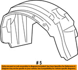 Par de Tolvas-Loderas de Salpicaderas Ford Marquis,Crown Victoria 2003-2011, delanteras LADO IZQUIERDO,LADO DERECHO original FORD