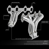 Headers 1957-1972 Ford F100 5.8l 5.9l 6.4l V8  Acero Inoxidable