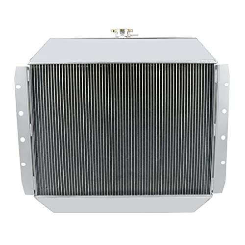 Kit de radiador de aluminio de 3 filas y relé de termostato para Ford F100 F150 F250 F350 Pickup 1966-1979 Bronco