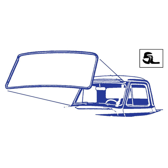 Empaque Parabrisas Ford Pick Up 1961-1966 CON RANURA PARA MOLDURA