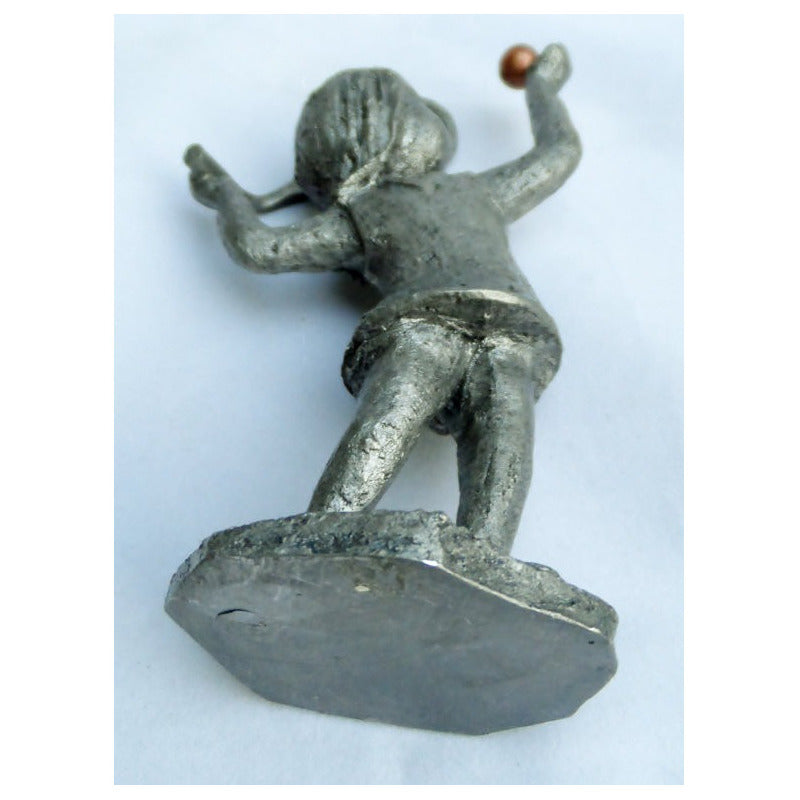 Antigua De Estaño Hudson Pewter Walli Ortman Tenista Mujer