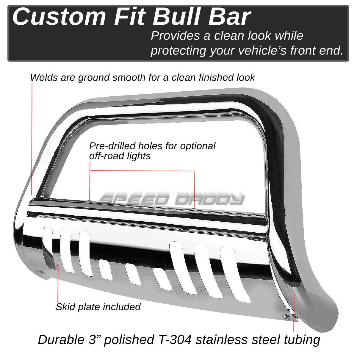 Burrera Tumbaburros 2016-2017 Toyota Tacoma Cromo Pulido