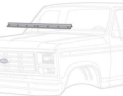 Empaque de Cofre y pared de Fuego Ford 1980-86 Truck Hood Cowl Seal
