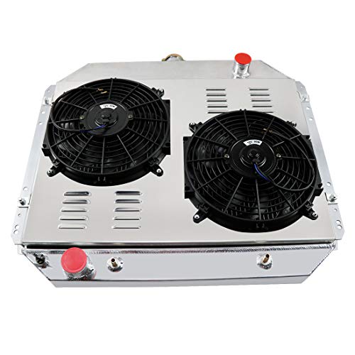 Kit de radiador de aluminio de 3 filas y relé de termostato para Ford F100 F150 F250 F350 Pickup 1966-1979 Bronco
