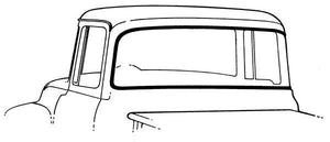 Empaque Vidrio Trasero-Medallon Ford Pickup 1956 VENTANA GRANDE