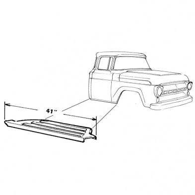 Estribos 1957-1958-1959-1960 Ford F100 Pickup Truck