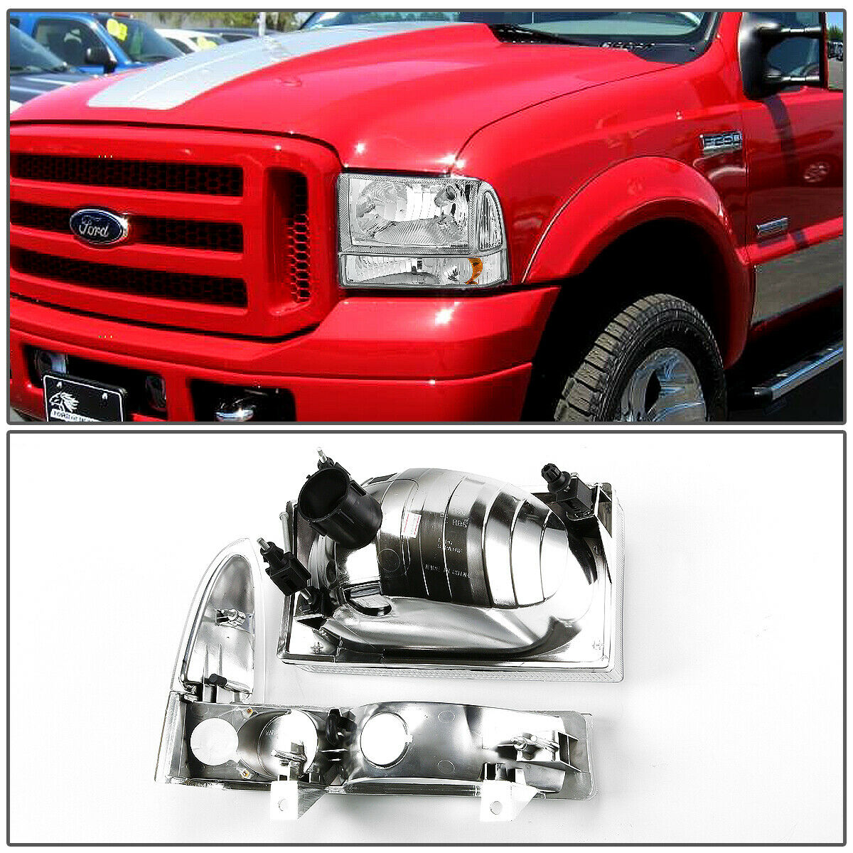 Set Faros, quartos traseros (led) Ford 1999-2004 F250/F350 Set de 6 Piezas