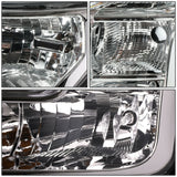 Par De Faros 2015-2017 Ford F150 Pickup Fondo Cromo