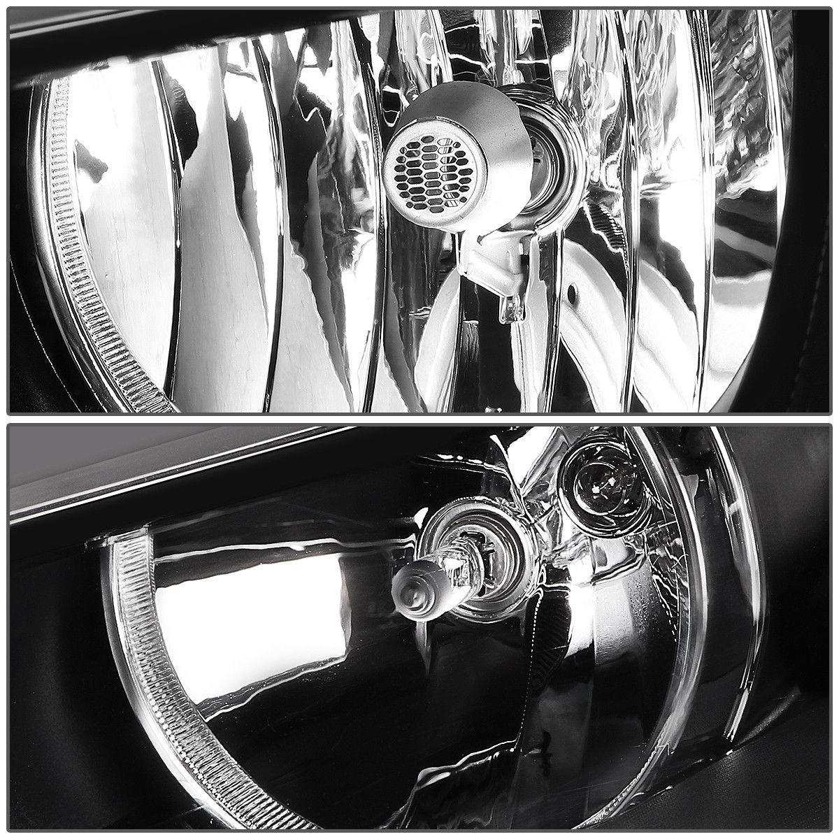 Par Faros 2011-2017 Vw Jetta Mk6 Fondo Negro Cuartos Ambar