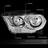 Par De Faros 2011-2013 Dodge Durango Fondo cromo Cuartos clear