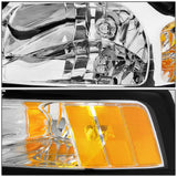 Par Faros Izq, der, 1999-2004 Ford Mustang Cromo-cuartos Ambar