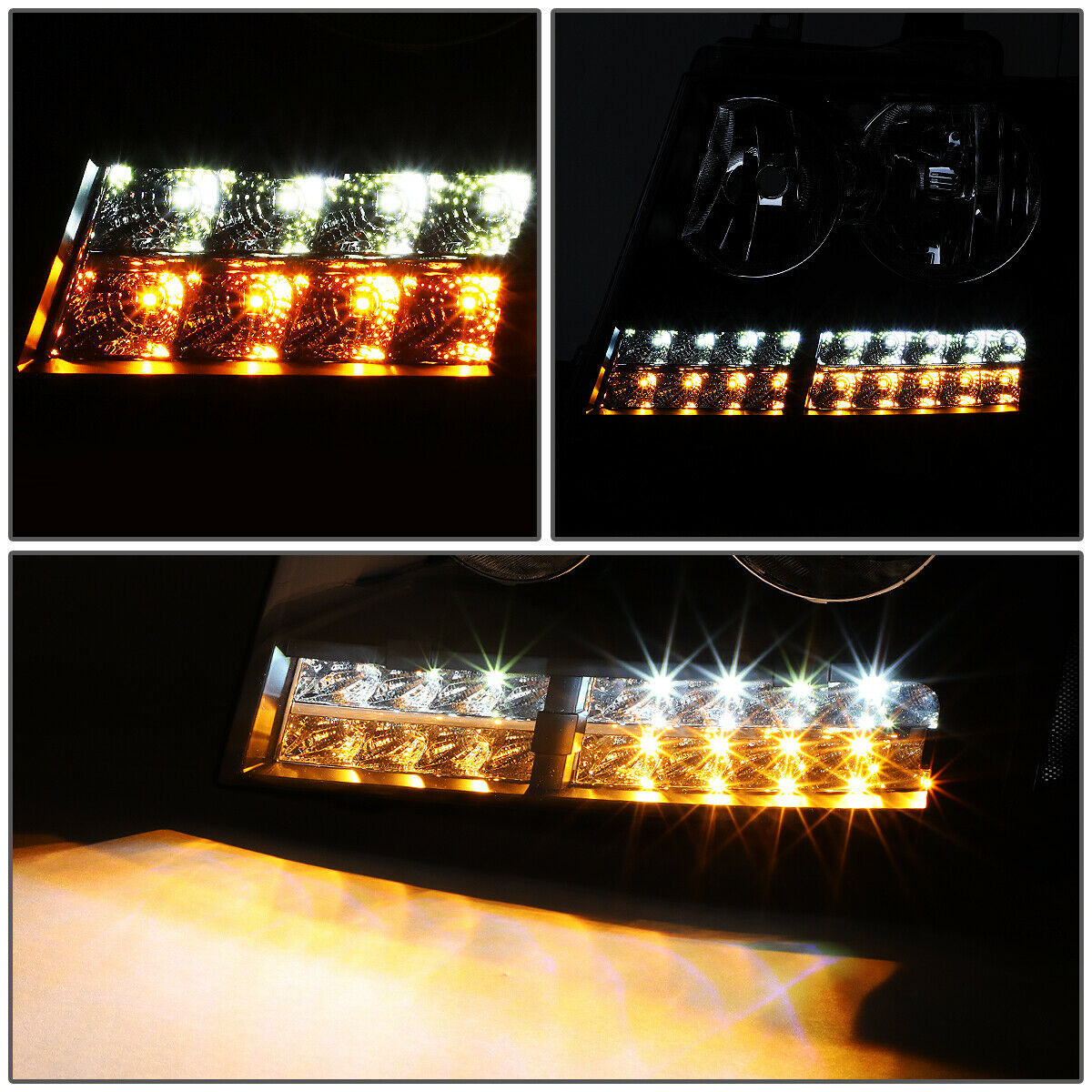Par Faros Led Izq, der, 2007-2014 Tahoe Suburban Negro Lente Clear