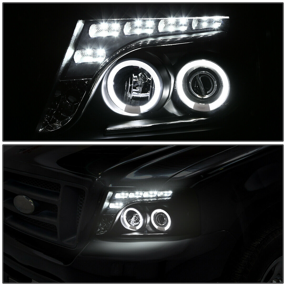 Par De Faros Led 2004-2008 Ford F150, luz Projector Focos H1