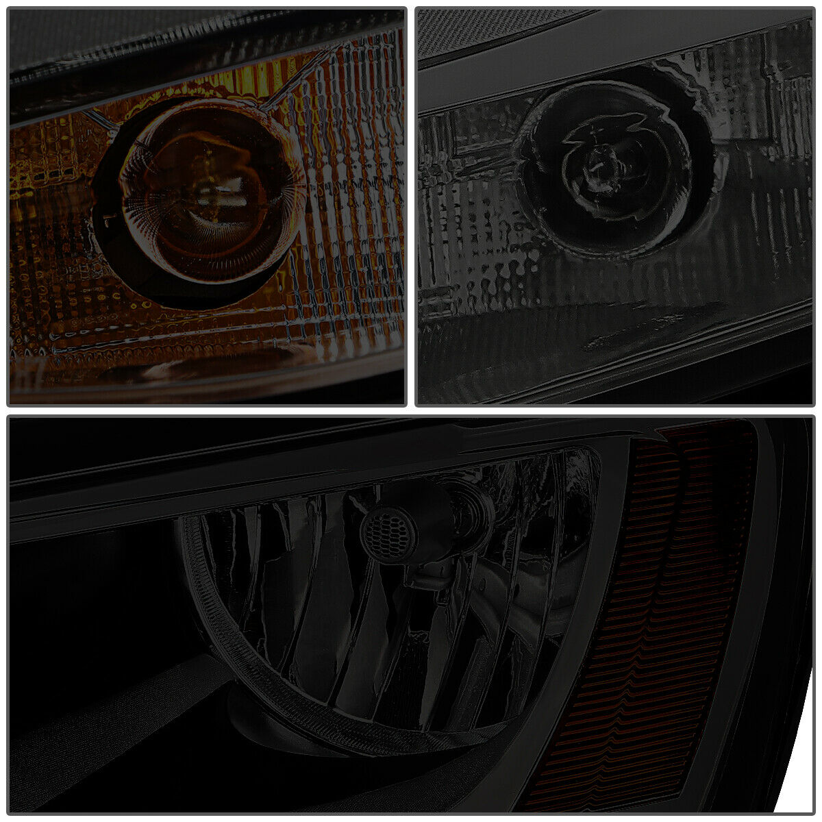 Par Faros 2011-2017 Vw Jetta Mk6 Fondo Humo Cuartos Ambar