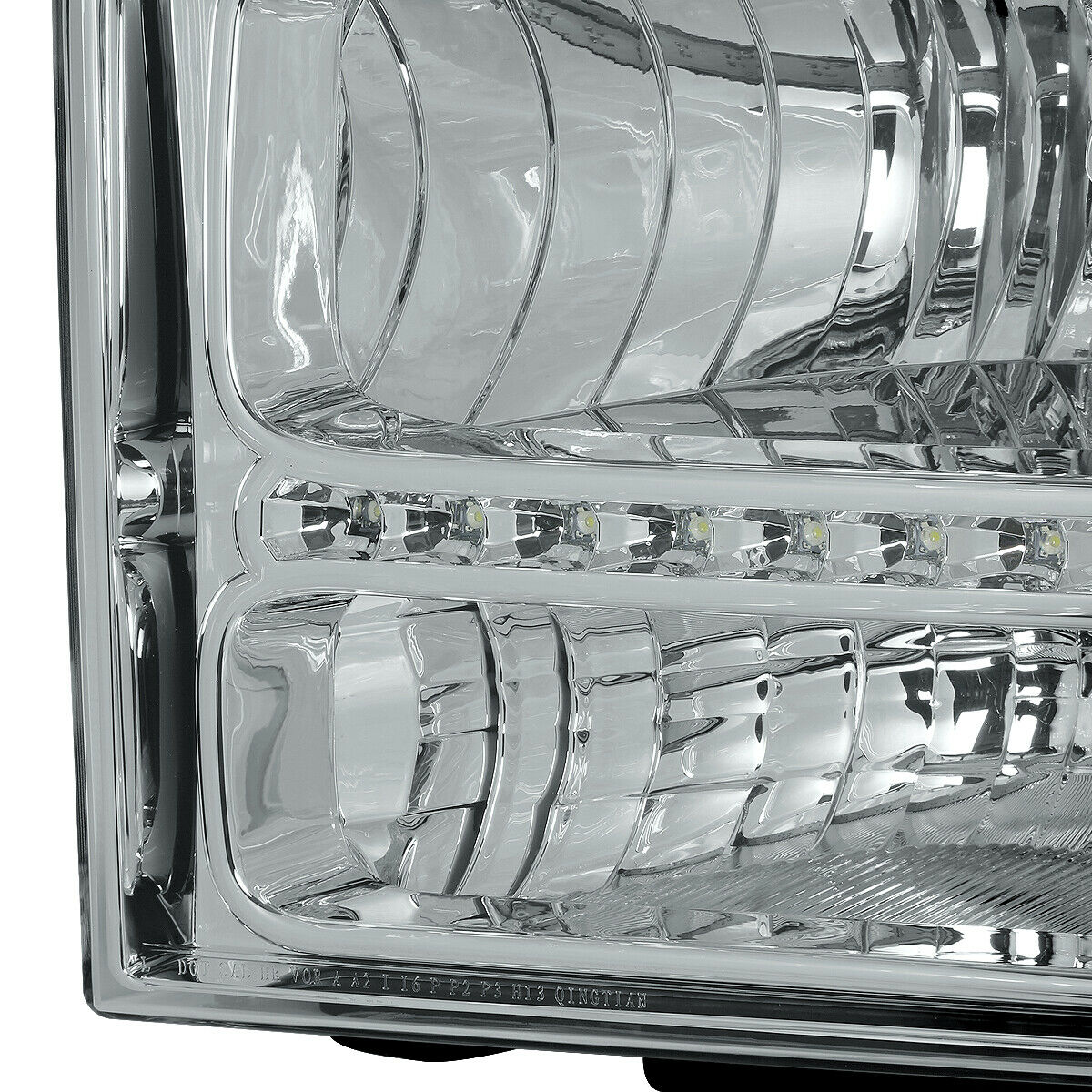 Faros Led Ford Super Duty 2005-2007 Cromo Y Cuartos Color Ambar