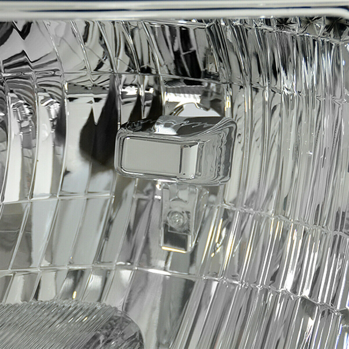 Par De Faros 2009-2014 Ford F150 Fondo Cromo Cuartos Clear