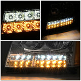 Par Faros Led Izq, der, 2007-2014 Tahoe Suburban Cromo Cuarto Ambar