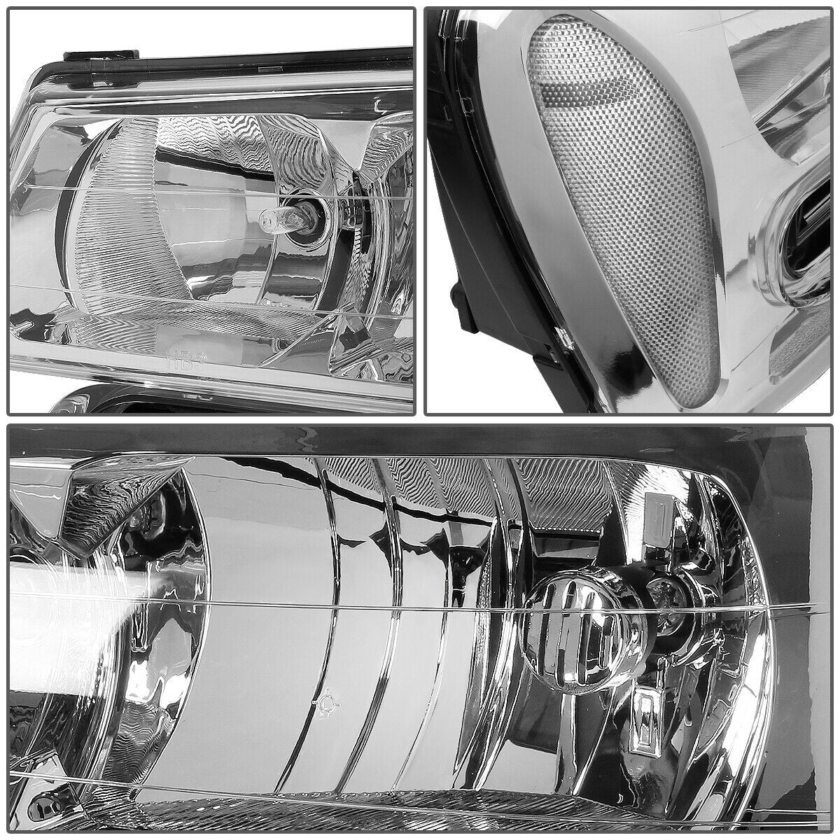 Faros 2002-2009 Chevy Trailblazer Fondo cromo Cuartos clear