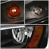Par Faros 2011-2017 Vw Jetta Mk6 Fondo Negro Cuartos Ambar