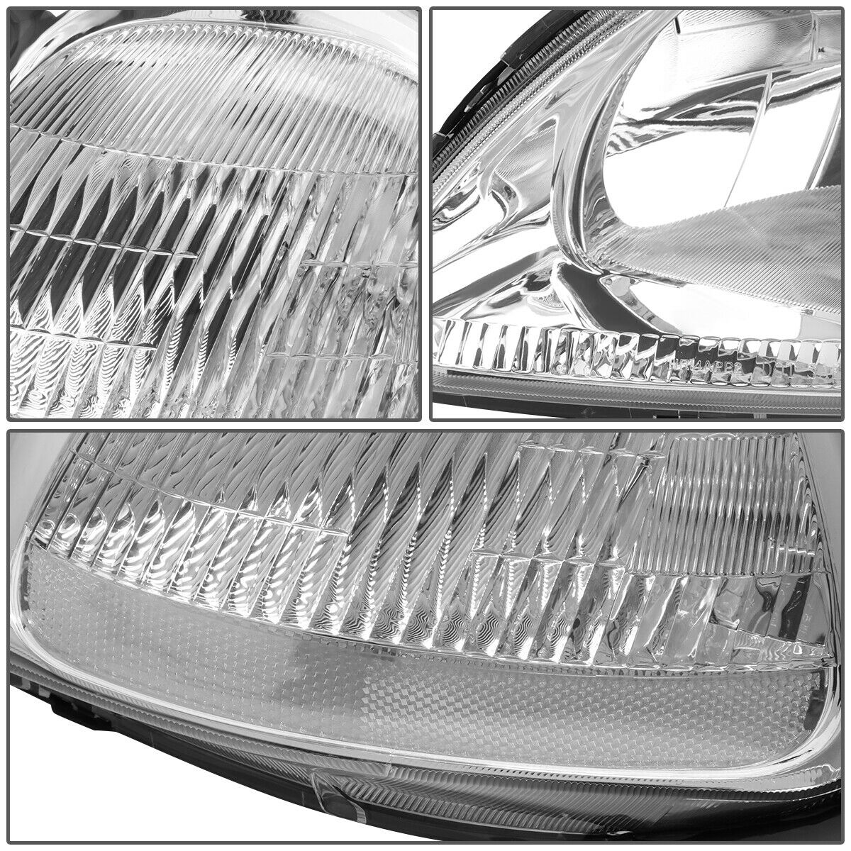 Par De Faros 1996-1998 Honda Civic Ek/ej/em Fondo Cromo