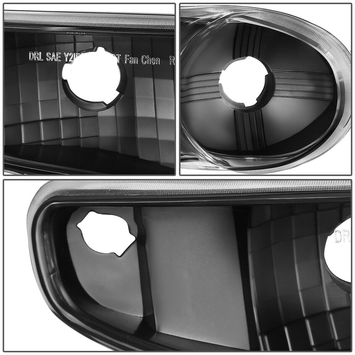 Par Faros-cuartos 2001-2007 Gmc Sierra/yukon Denali Negro-ambar