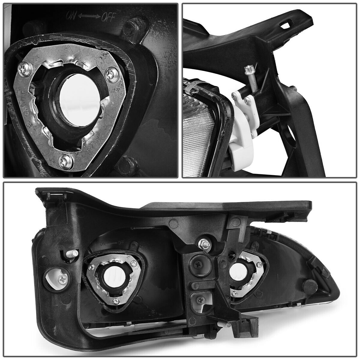 Par De Faros 1995-1999 Chevy Cavalier Fondo cromo Cuartos clear