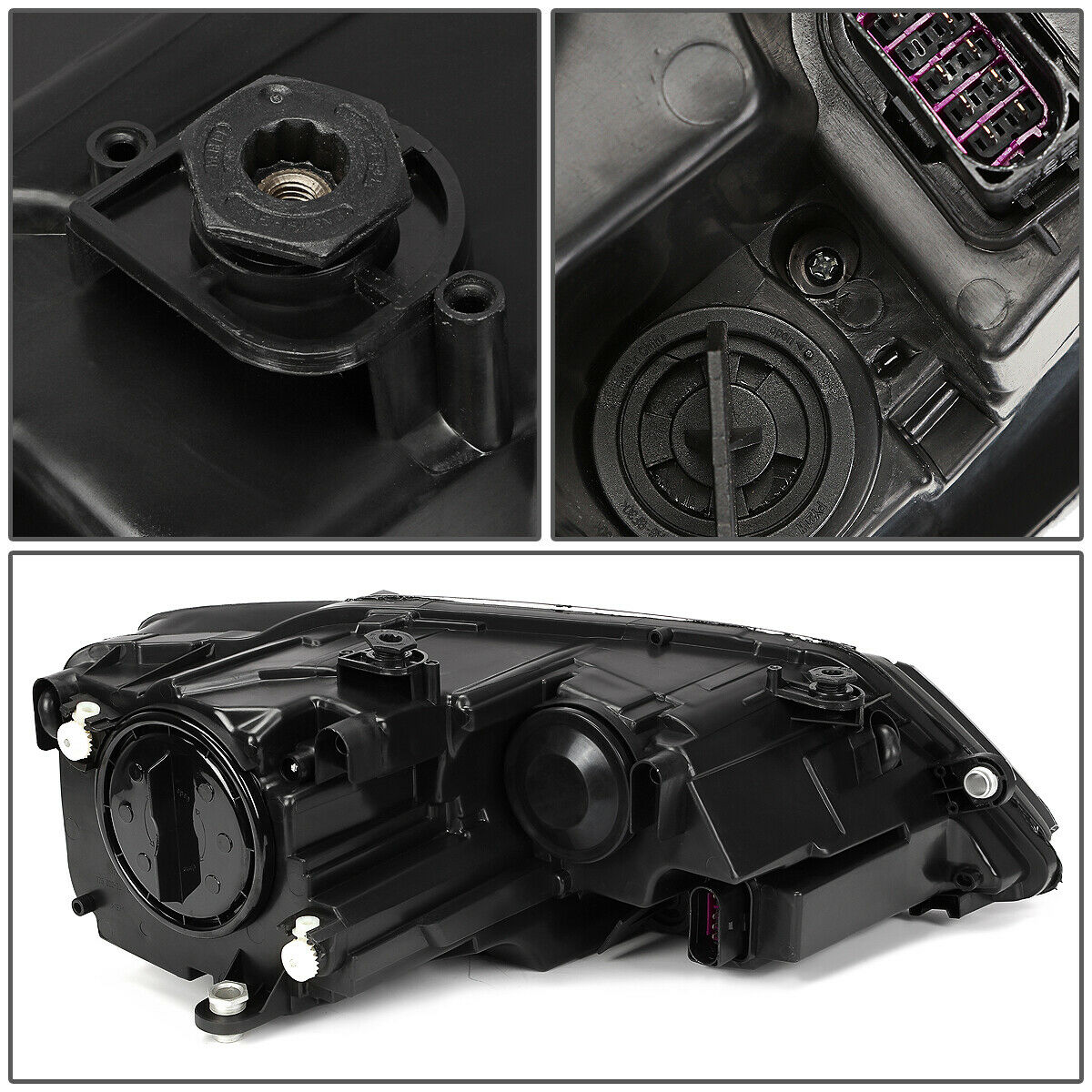 Par Faros 2011-2017 Vw Jetta Mk6 Fondo Humo Cuartos Ambar