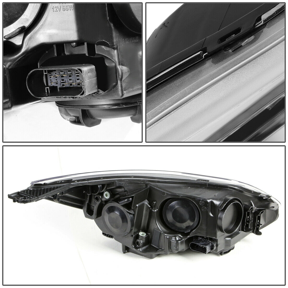 Faros Ford Focus 2012-2014 Fondo Cromo Cuartos Ambar