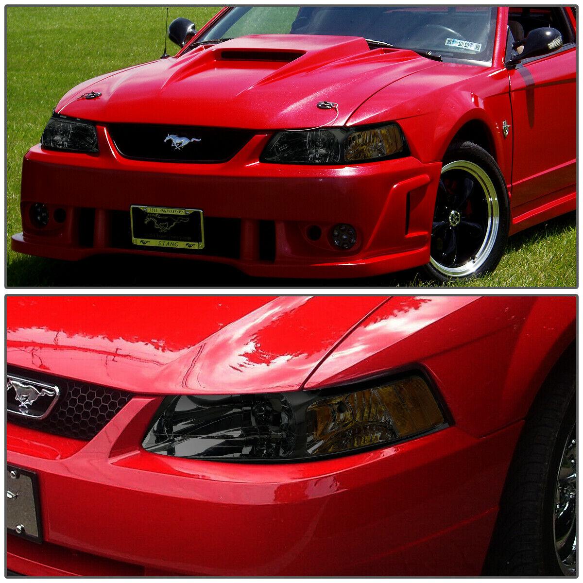 Par Faros Izq, der, 1999-2004 Ford Mustang Humo-cuartos Ambar