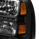 Faros Led Ford Super Duty 2005-2007 Carcasa Negro Cuartos Ambar