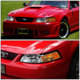 Par Faros Izq, der, 1999-2004 Ford Mustang Cromo-cuartos Ambar