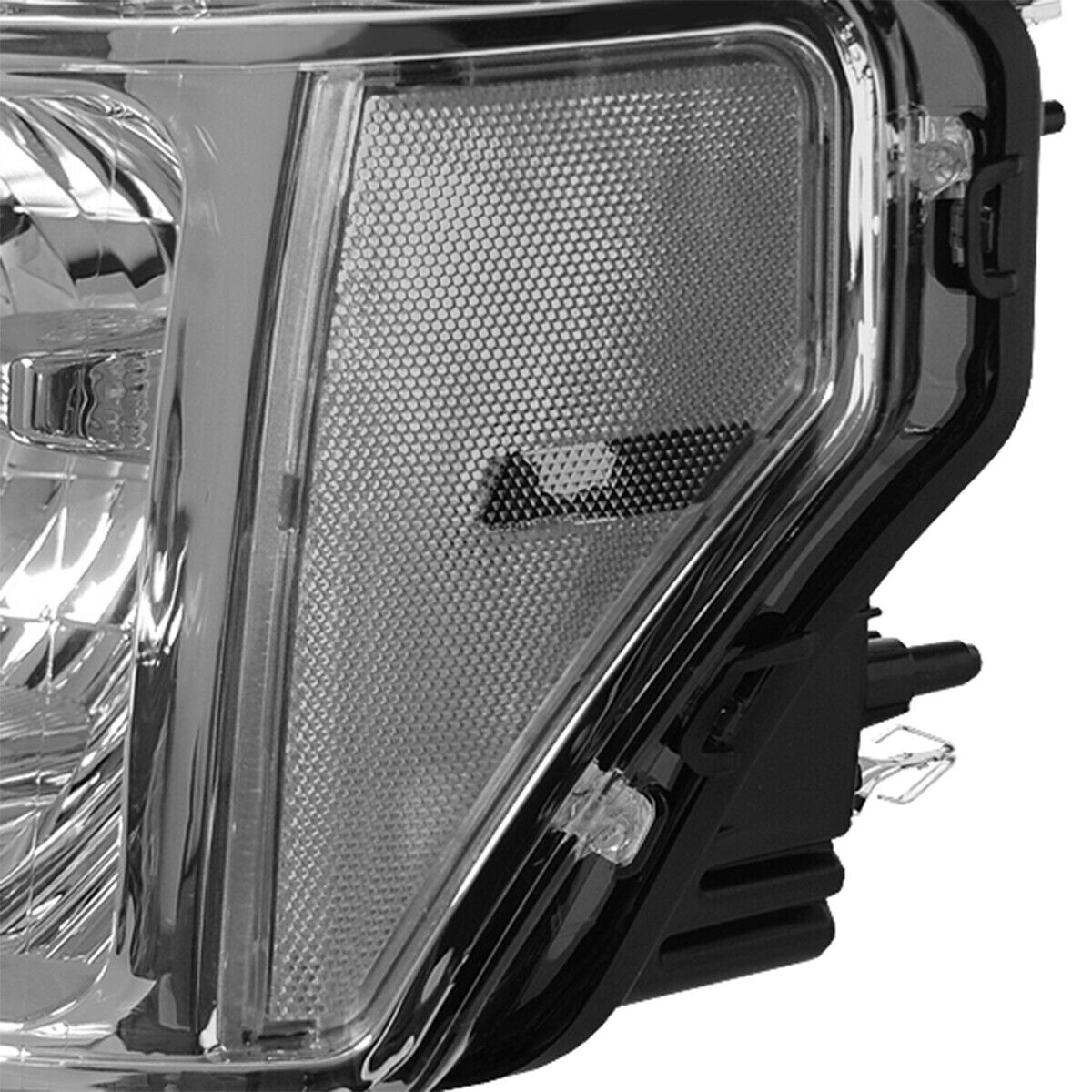 Par De Faros 2009-2014 Ford F150 Fondo Cromo Cuartos Clear
