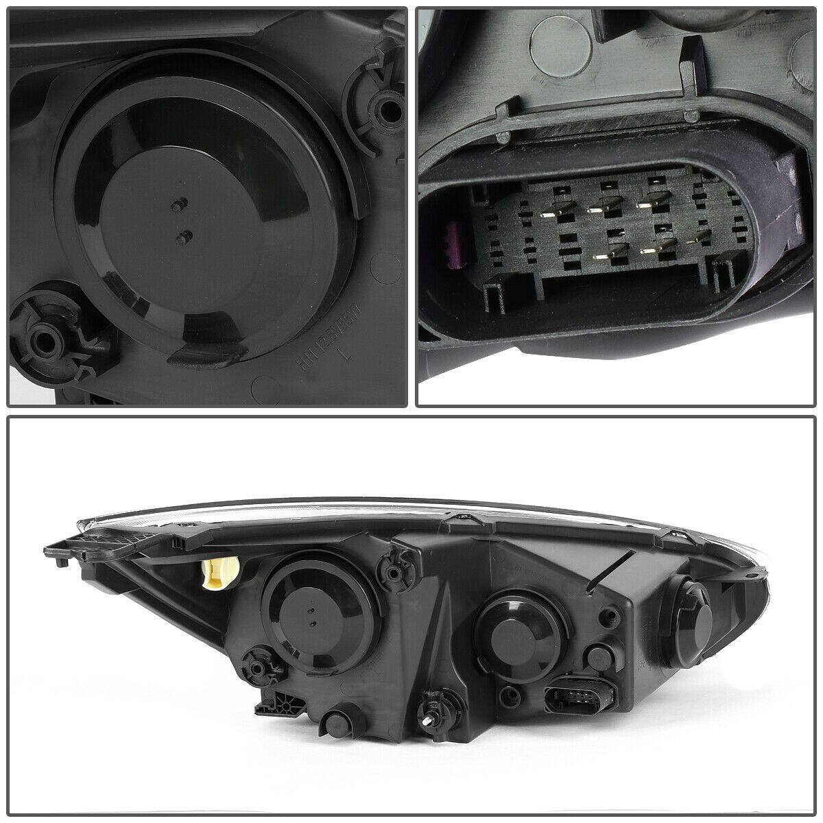 Faros Ford Focus 2015-2018 Fondo Cromo Cuartos Ambar