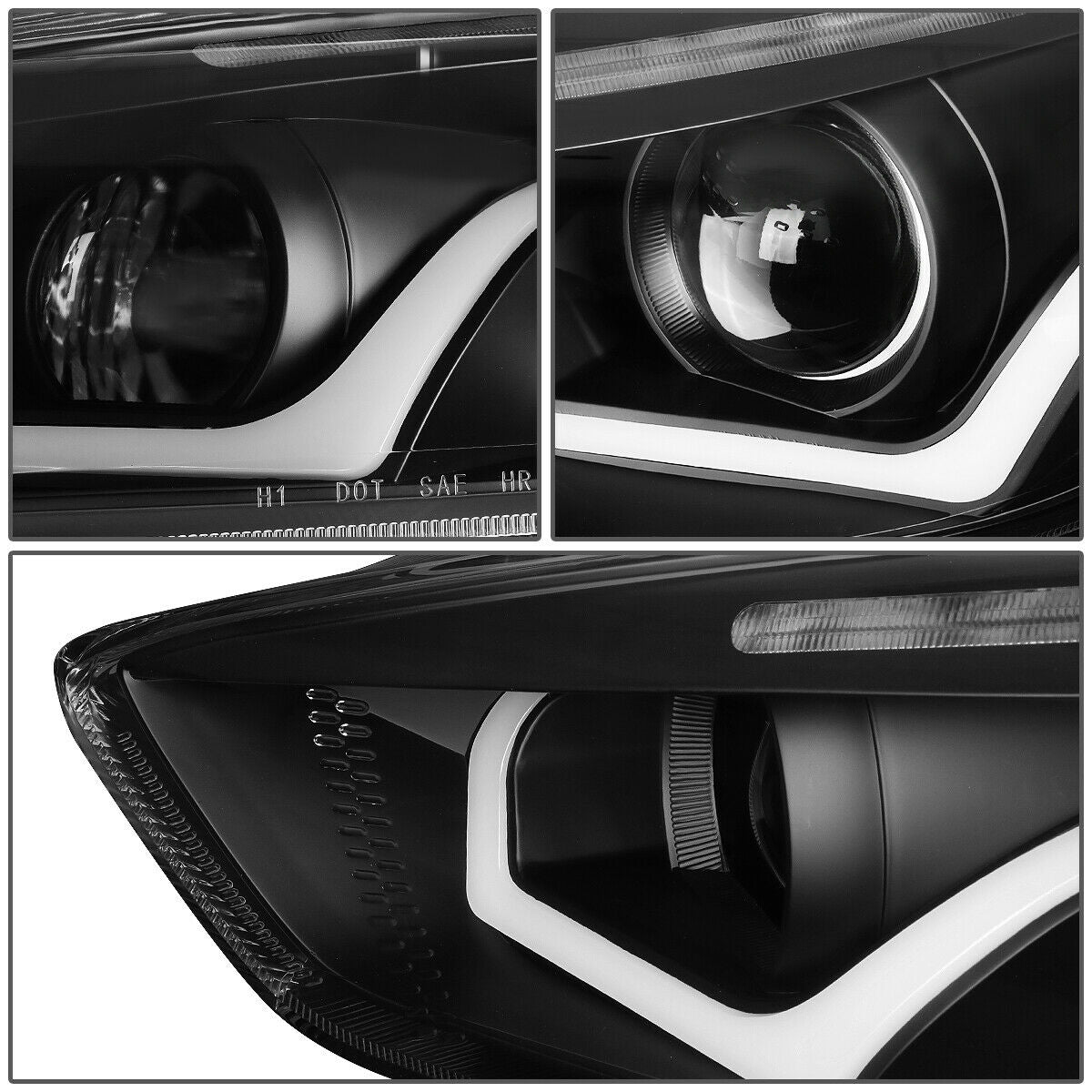 Faros Led Ford Focus 2015-2017 Carcasa Negra Lente-clear